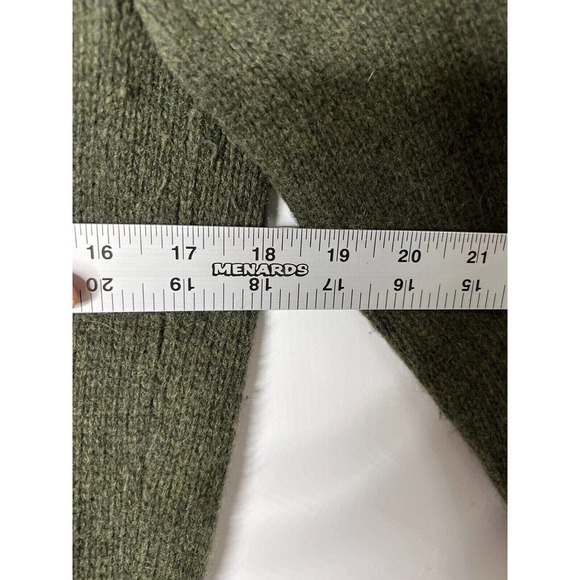 Tweeds Lambswool Angora Blend Belted Front Cardigan Collared Green Women's Small - Picture 4 of 6